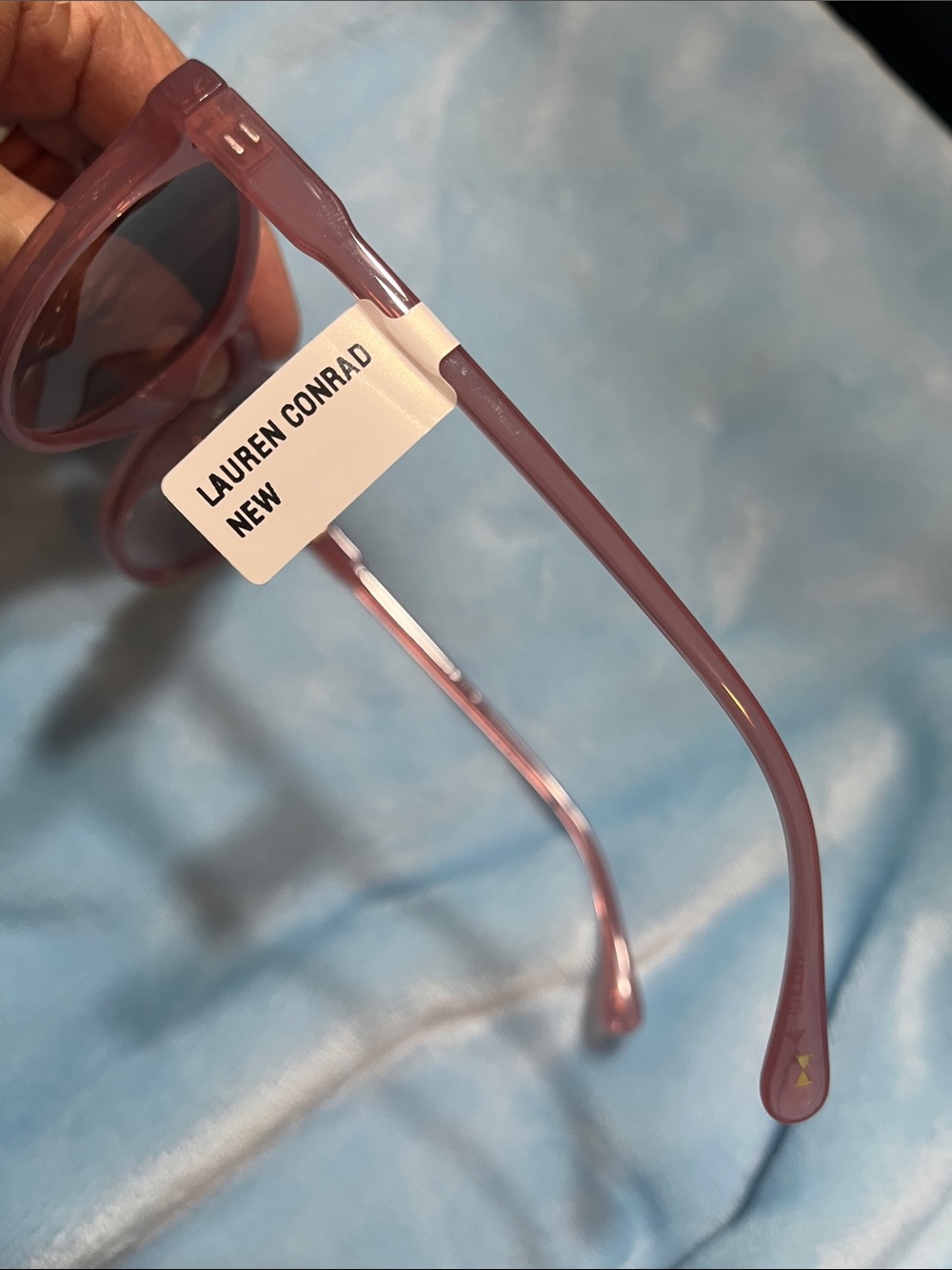 NEW Round Women's LC Lauren Conrad Sunglasses, salmon / pink frame LYLE - Picture 4 of 8